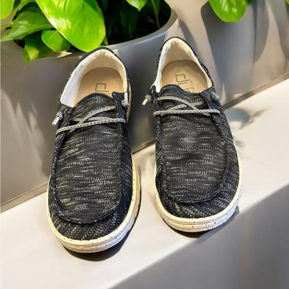 Hey Dude Wendy Sox Navy Blue and White Slip-On Loafers - Picture 6 of 10